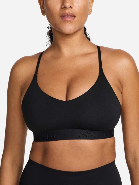 Top sportowy damski Nike W Nk Df Indy Lgt Spt Bra FD1062-010 M Czarny (197593037633) - obraz 1