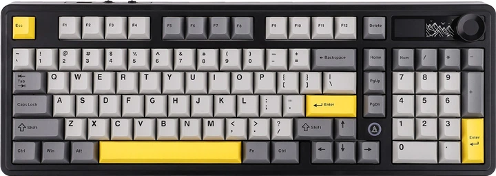 Klawiatura bezprzewodowa Ajazz AK980 Gift Switch V2 Wireless/USB Black-Grey (AK980-V2-G-BGY) - obraz 1