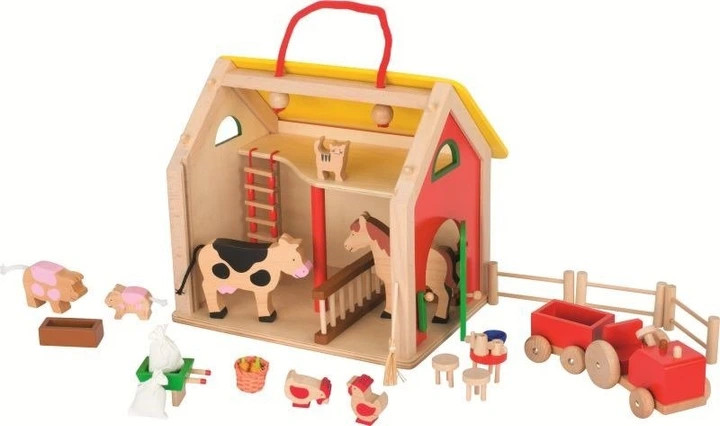 Ігровий набір Goki стайня з обладнанням з 31 елемента (51916) (4013594519168) - зображення 2