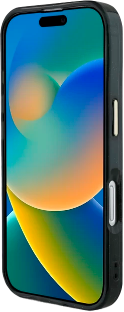 Etui Guess IML Metal Glitter 4G Circle Triangle MagSafe do Apple iPhone 16 Black (3666339430061) - obraz 5