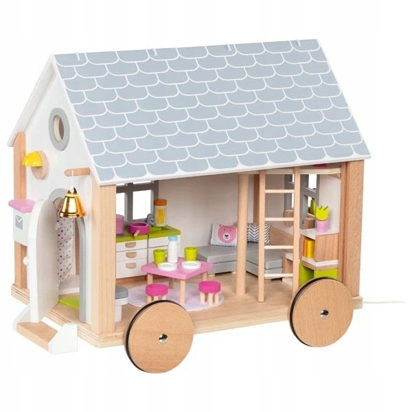 Ляльковий будиночок Goki Дерев'яний у причепі (51477) (4013594514774) - зображення 2