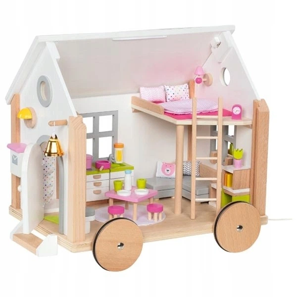 Ляльковий будиночок Goki Дерев'яний у причепі (51477) (4013594514774) - зображення 3