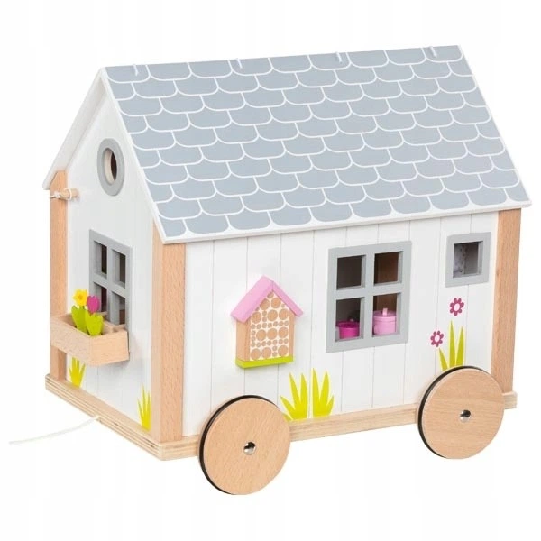 Ляльковий будиночок Goki Дерев'яний у причепі (51477) (4013594514774) - зображення 4