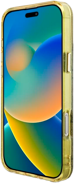 Etui Guess IML Metal Glitter 4G Circle Triangle MagSafe do Apple iPhone 16 Pro Bronze (3666339430238) - obraz 5