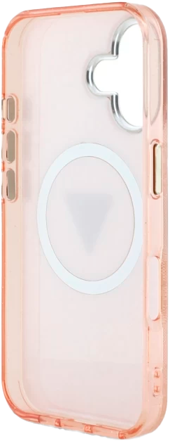 Etui Guess IML Metal Glitter 4G Circle Triangle MagSafe do Apple iPhone 16 Pink (3666339430511) - obraz 7