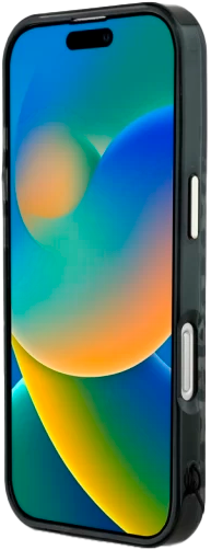 Панель Guess HC IML Leopard Triangle Cord Strap MagSafe для Apple iPhone 16 Pro Black (3666339432485) - зображення 4