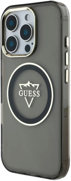 Etui Guess IML Metal Mountain Logo MagSafe do Apple iPhone 16 Pro Max Black (3666339433697) - obraz 2