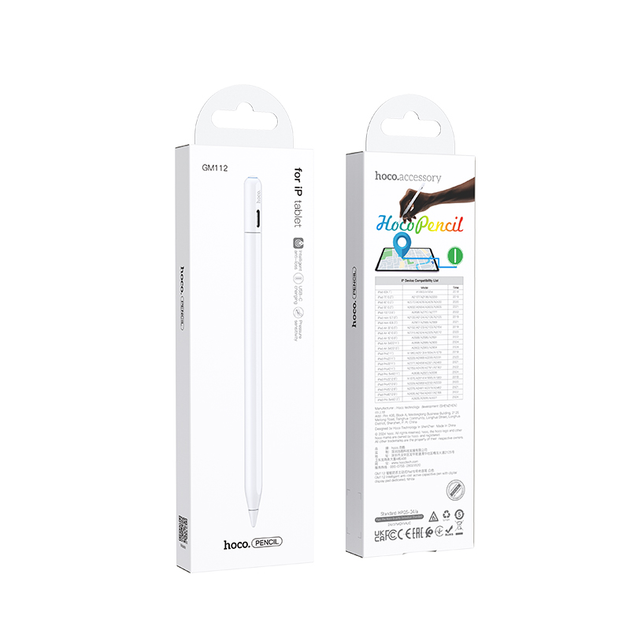 Стилус HOCO GM112 Intelligent anti-lost active capacitive pen with digital display pad dedicated White - изображение 2