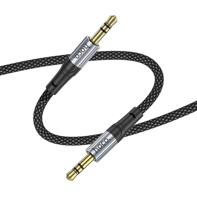 Аудiокабель HOCO UPA26 AUX Fresh audio cable, 1m чорний - Фото 3 Аудiокабель HOCO UPA26 AUX Fresh audio cable, 1m чорний - изображение 3