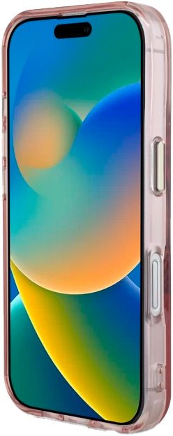 Etui Guess IML Metal Mountain Logo MagSafe do Apple iPhone 16 Pink (3666339434113) - obraz 5