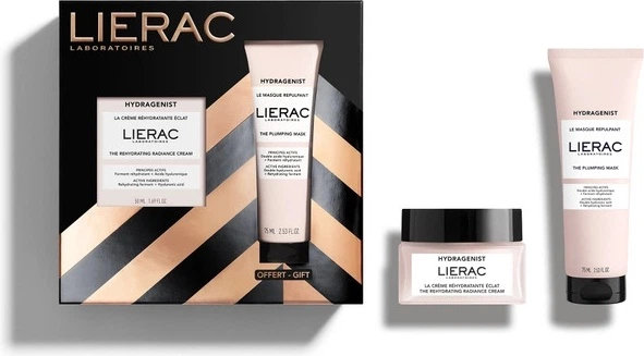 Zestaw Lierac Hydragenist Krem nawilżający 50 ml + Maska wypełniająca 75 ml (3701436934743) - obraz 2