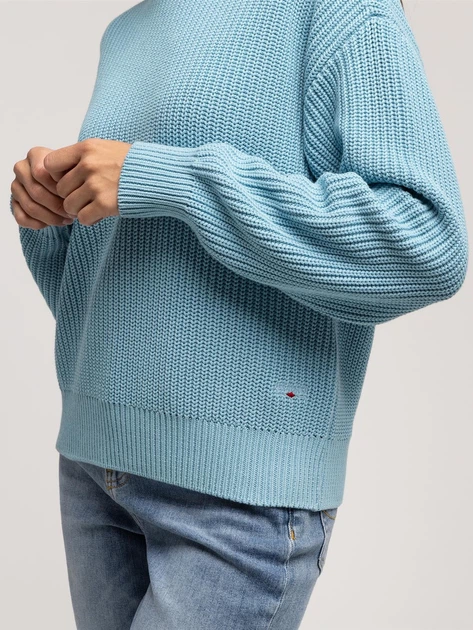 Sweter damski bawełniany Lee Cooper-Yana Organic L Błękitny (5905991746461) - obraz 4