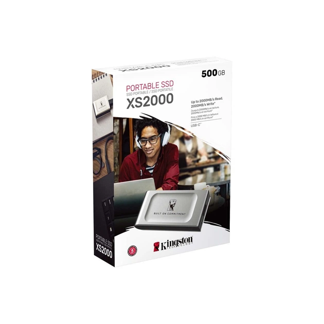 Портативный SSD Kingston XS2000 BOC 500GB USB 3.2 Gen2 (2x2) Type-C 3D NAND - изображение 3