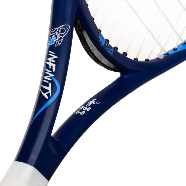 Ракетка для великого тенісу дитяча 23" на 6-8 років Teloon Infinity 3512-23 з чохлом Deep Blue-Blue - Фото 5 Ракетка для великого тенісу дитяча 23" на 6-8 років Teloon Infinity 3512-23 з чохлом Deep Blue-Blue - зображення 5