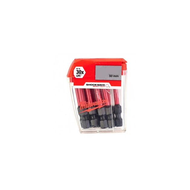 Насадка Milwaukee SHOCKWAVE PZ2 50 мм (10 шт.) - Фото 2 Насадка Milwaukee SHOCKWAVE PZ2 50 мм (10 шт.) - зображення 2