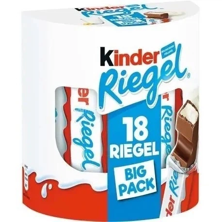 Шоколадные батончики Kinder Riegel big pack 378 г - Фото 1 Шоколадные батончики Kinder Riegel big pack 378 г - изображение 1
