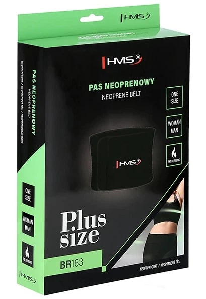 Pas na brzuch wyszczuplający HMS BR163 Plus Size Czarny (5907695553659) - obraz 1
