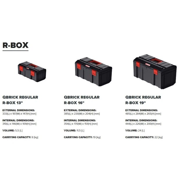 Набір ящиків QBRICK REGULAR R-BOX SET: 19+16 (495 x 294 x 280) - Фото 3 Набір ящиків QBRICK REGULAR R-BOX SET: 19+16 (495 x 294 x 280) - зображення 3