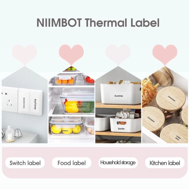 Етикетки Niimbot (40x60 мм - 125шт) прозорий (для термопринтерів B1/B21/B3S) - изображение 2