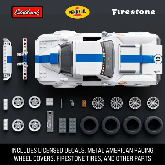 Конструктор Hot Wheels Mattel Brick Shop Elite Машина Corvette Grand Sport 918 деталей JGR31 - Фото 3 Конструктор Hot Wheels Mattel Brick Shop Elite Машина Corvette Grand Sport 918 деталей JGR31 - зображення 3