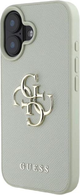 Etui Guess Grained Big 4G & Classic Logo do Apple iPhone 16 Green (3666339424978) - obraz 2