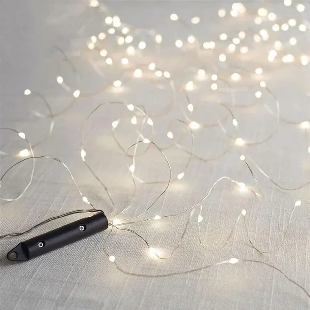 Гирлянда Конский хвост от сети, 2,5 м, 20 нитей, 500 LED, Теплый белый - изображение 4