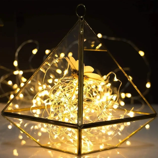 Гирлянда Конский хвост от сети, 2,5 м, 20 нитей, 500 LED, Теплый белый - изображение 2