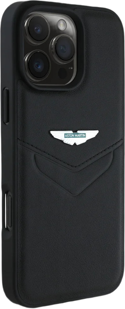 Etui Aston Martin HC Leather Victory Design do Apple iPhone 16 Pro Black (ASHCP16LPVIK) - obraz 2