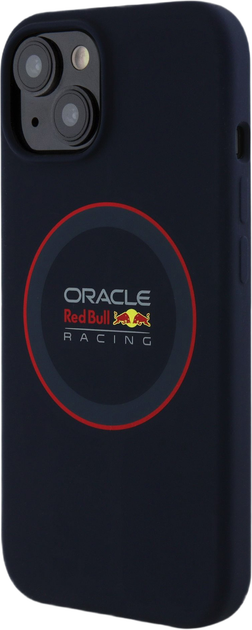 Etui Red Bull Liquid Silicon Case With Ring MagSafe do Apple iPhone 16 Plus Navy (RBHMP16M24SIILVR) - obraz 1