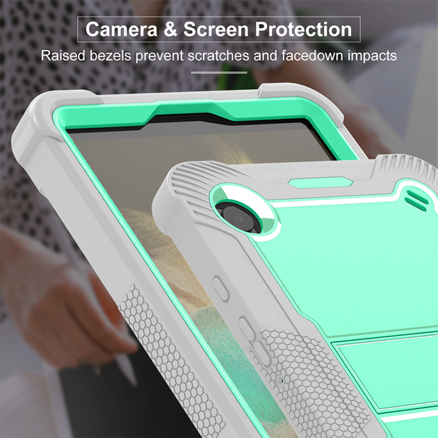 Противоударный чехол с подставкой Shockprof Capsule для Samsung Galaxy Tab A9 8.7" SM-X110 SM-X115 SM-X117 Бирюзовый - изображение 9