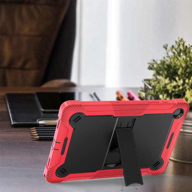 Противоударный чехол с подставкой Shockprof Capsule для Samsung Galaxy Tab A9+ / A9 Plus 11" SM-X210 SM-X216 Красный - Фото 8 Противоударный чехол с подставкой Shockprof Capsule для Samsung Galaxy Tab A9+ / A9 Plus 11" SM-X210 SM-X216 Красный - изображение 8