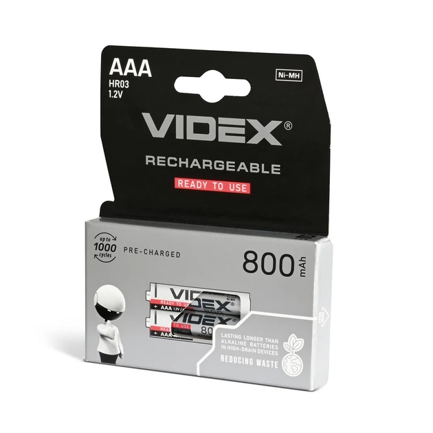 Аккумуляторы Videx HR03 / AAA 800mAh 2ШТ - Фото 1 Аккумуляторы Videx HR03 / AAA 800mAh 2ШТ - изображение 1