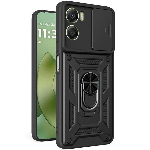 Чохол Epik Camshield Serge Ring ударостійкий на Motorola Moto G06 Чорний - Фото 1 Чохол Epik Camshield Serge Ring ударостійкий на Motorola Moto G06 Чорний - зображення 1