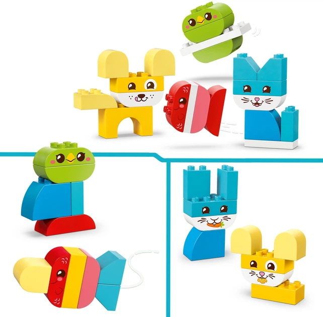 Zestaw klocków LEGO DUPLO My First Kreatywne zwierzaki 3 w 1 24 elementy (10477) - obraz 3