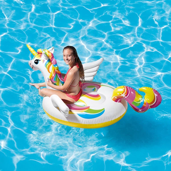 Надувная игрушка для плавания Intex 57561 с ручками, Единорог, 201х140х97 см (57561-RT) - изображение 2