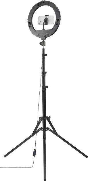 Трипод смартфону Steady-120 V2, кулястий, 185см, Bluetooth, зі світлодіодним кільцем, чорний Hama (teh0012966) - зображення 6