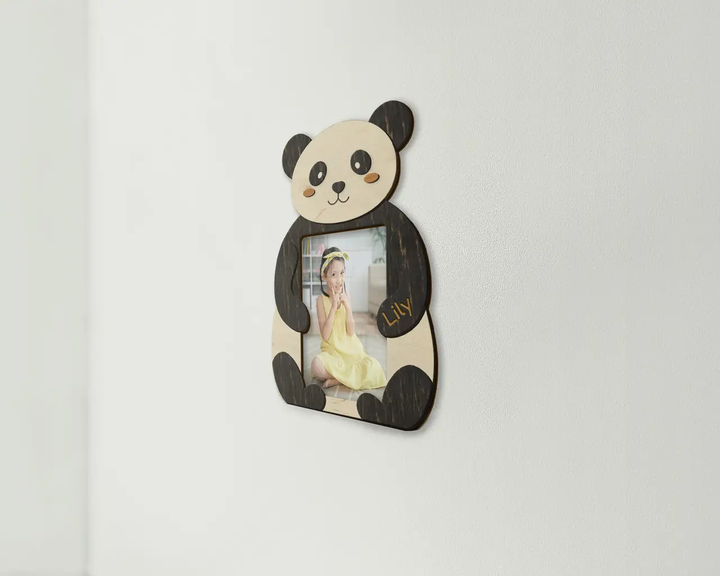 Фоторамка The Frame Depot Панда персонализированная для детского фото Черный с белым (panda_4x6) - изображение 3