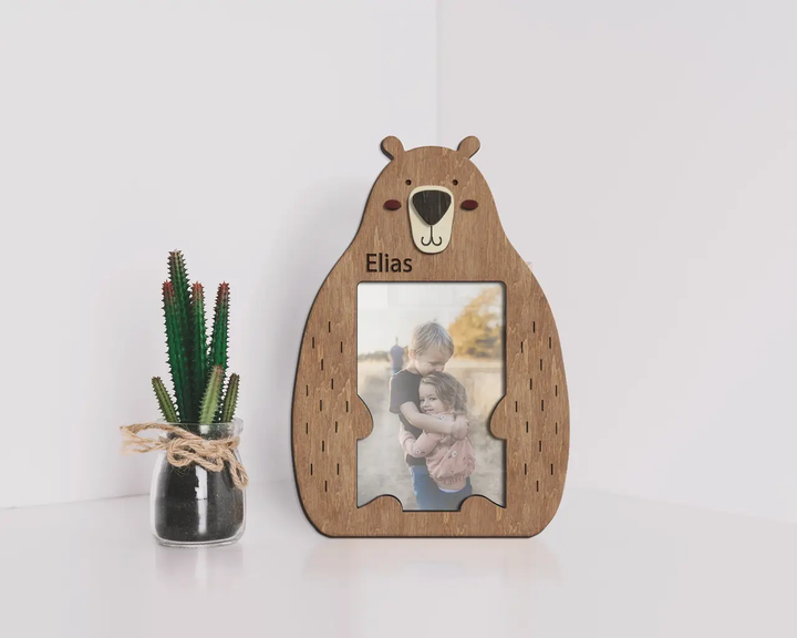 Фоторамка The Frame Depot Мишка с нанесением имени на 1 фото Коричневый (bear_frame) - изображение 3