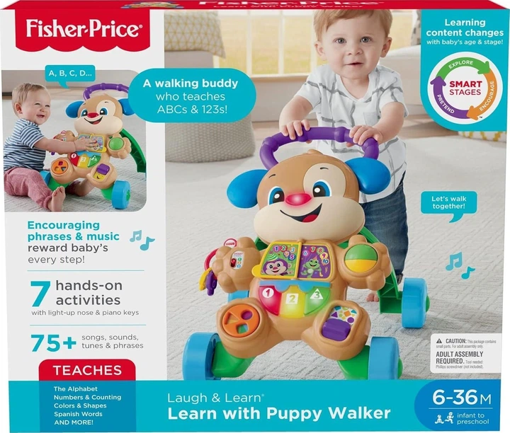 Ходунки Fisher-Price Граю та Вчуся Навчальна каталка "Собачка" англійською мовою - зображення 6