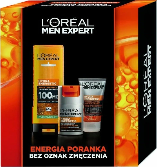 Zestaw L'Oreal Paris Men Expert Żel pod prysznic 400 ml + Krem nawilzajacy 50 ml + Żel do mycia twarzy 100 ml (5905076885917) - obraz 3