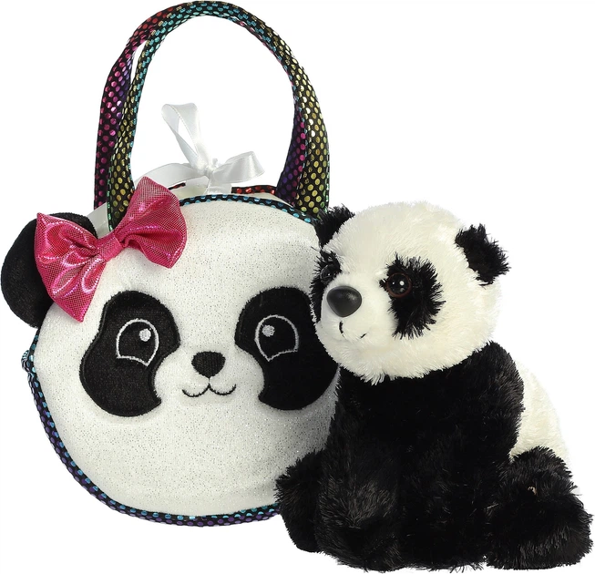 Maskotka Aurora Fancy Pals Panda w torbie 20 cm 220897C (5034566351073) - obraz 1