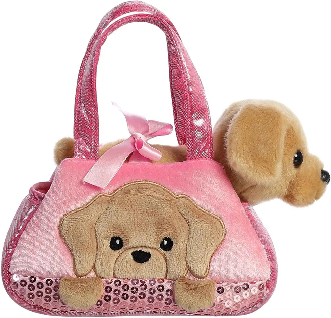 Maskotka Aurora Fancy Pals Labrador w torbie 20 cm 200374H (5034566613652) - obraz 1