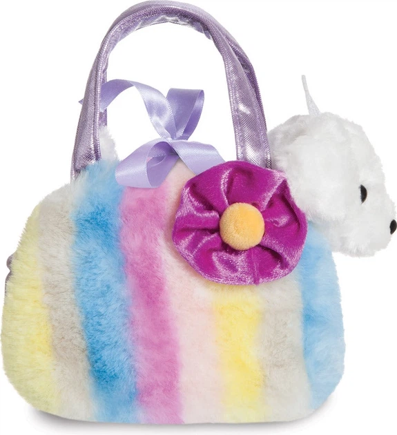 Maskotka Aurora Fancy Pals Szczeniak w Fioletowej Torbie 20 cm 210552B (5034566614345) - obraz 2