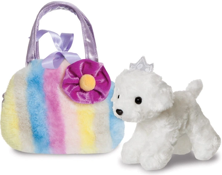 Maskotka Aurora Fancy Pals Szczeniak w Fioletowej Torbie 20 cm 210552B (5034566614345) - obraz 3