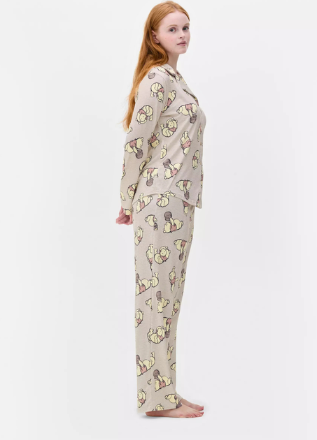 Пижама Primark Cosy Printed Boyfriend Pyjamas XXS Домашний комплект Коричневый (8557) - изображение 2
