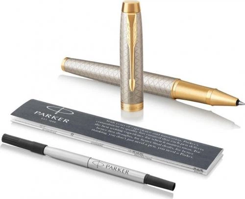 Pióro kulkowe Parker IM Premium Warm Grey GT obudowa Srebrno-złota Czarna (3501179316864) - obraz 3
