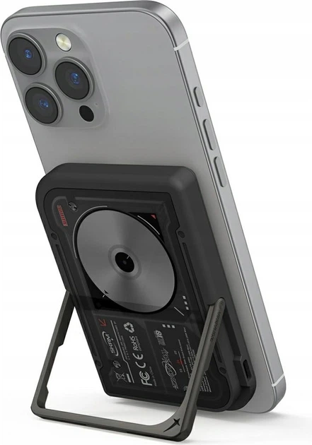 УМБ SkinArma Nexus Nova Magnetic Kick-Stand MagSafe 5000 mAh 20W Black (SK-PB5KNEXUS-NOVBLK) - зображення 4