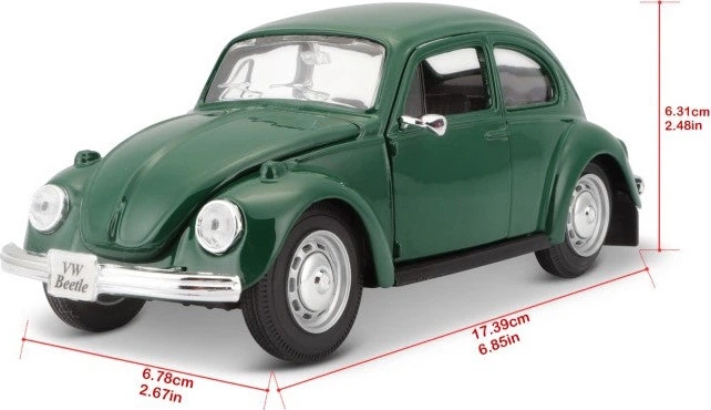 Metalowy model samochodu Maisto Special Edition Volkswagen Beetle 1:24 MST31926GN (90159072294) - obraz 15