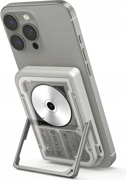 Powerbank SkinArma Nexus Nova Magnetic Kick-Stand MagSafe 5000 mAh 20W Gray (SK-PB5KNEXUS-NOVLGY) - obraz 4