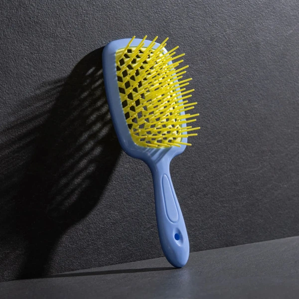 Гребінець для волосся Hollow Comb Superbrush Plus Blue+Yellow - Фото 2 Гребінець для волосся Hollow Comb Superbrush Plus Blue+Yellow - зображення 2